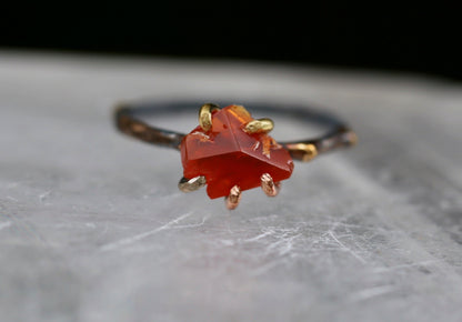 Mexican Fire Opal small ring