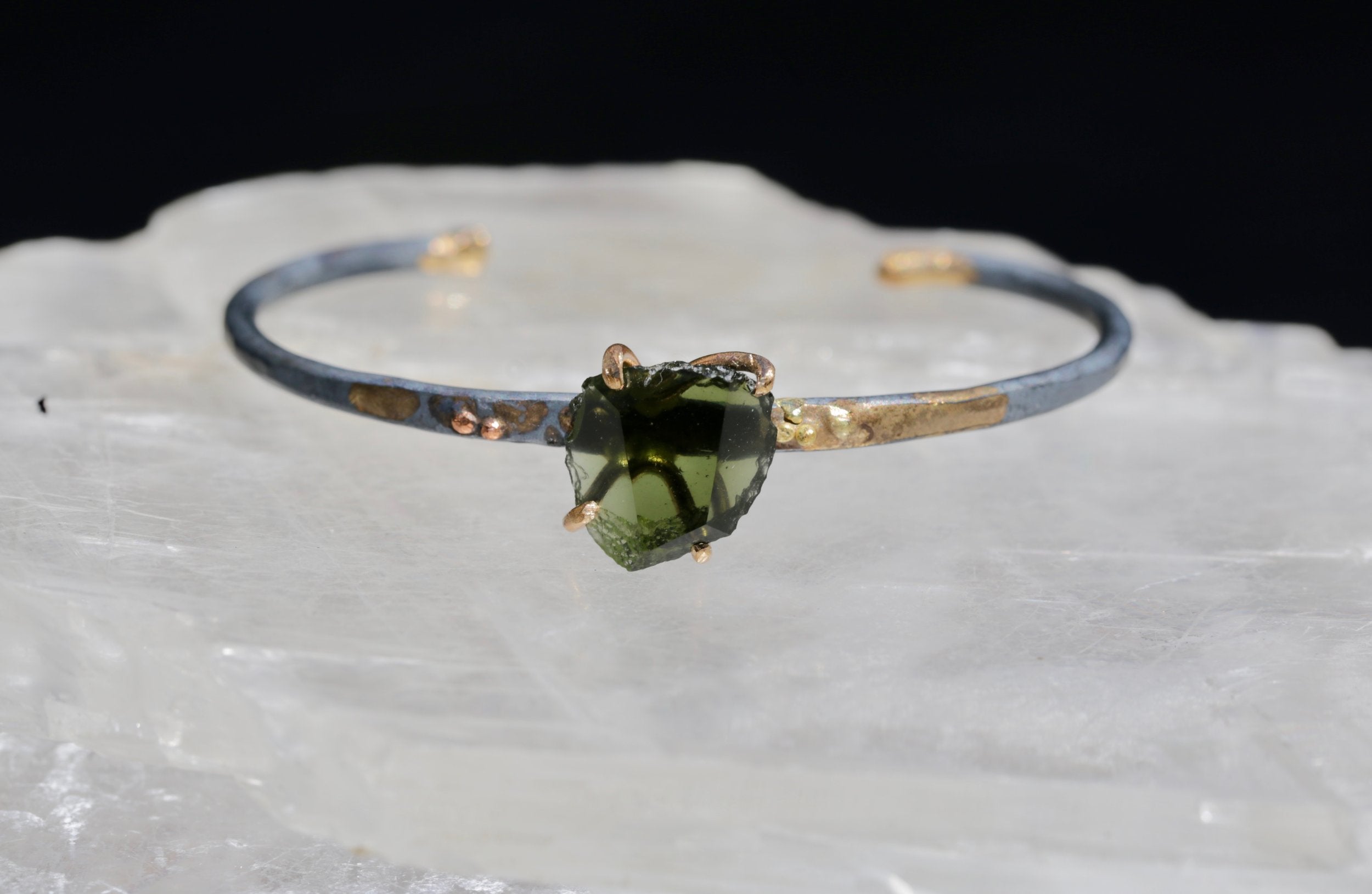 Moldavite cuff