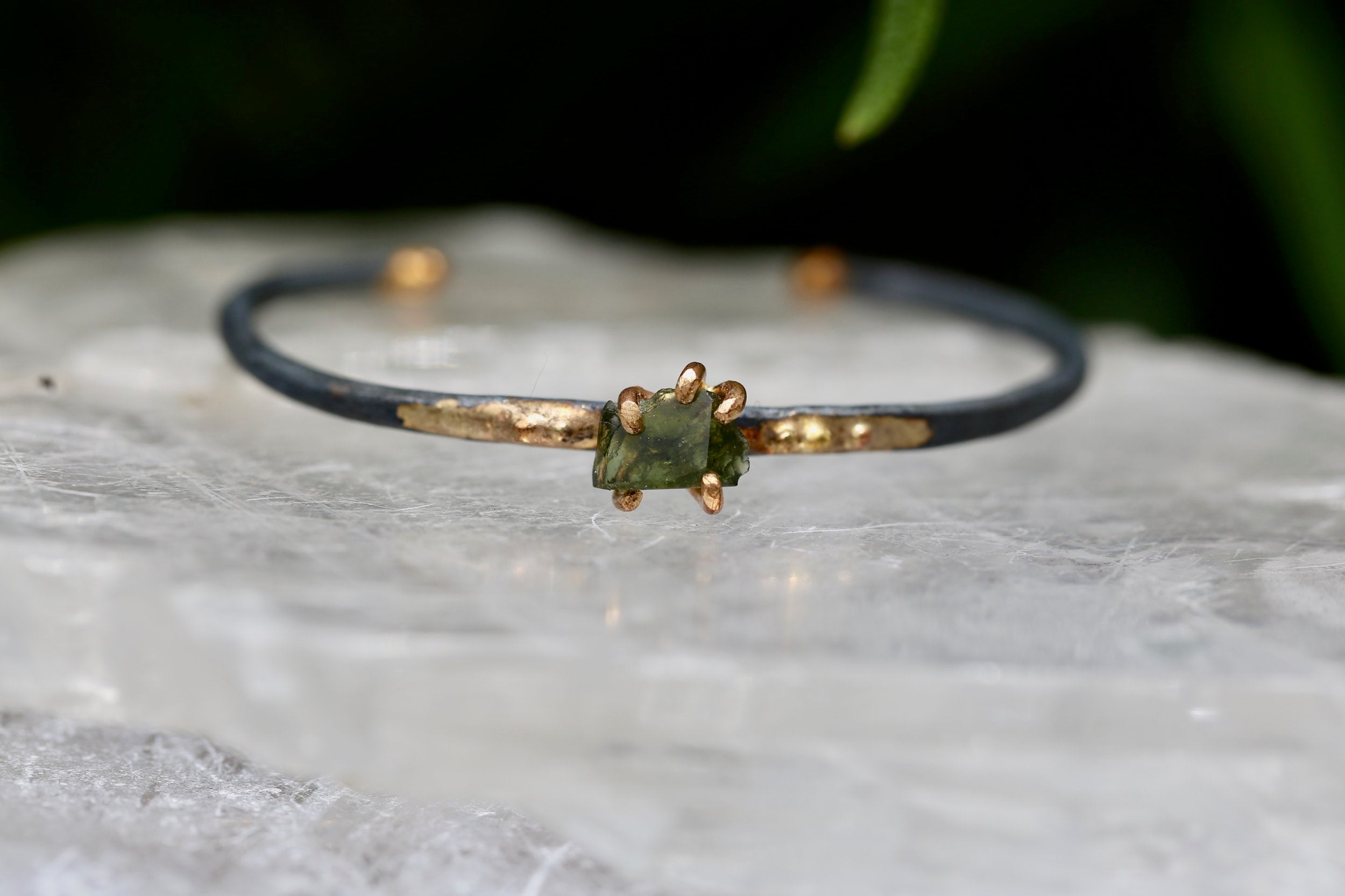 Moldavite small cuff