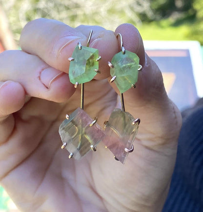 Peridot and tourmaline earrings