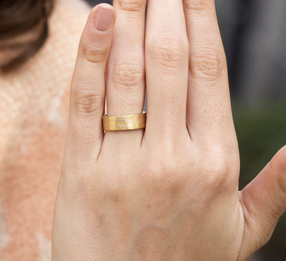 Yellow Gold Flat Ribbon Ring
