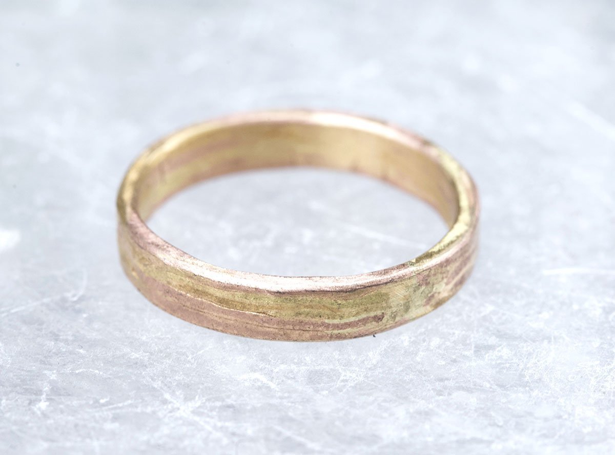 Rose gold ribbon ring