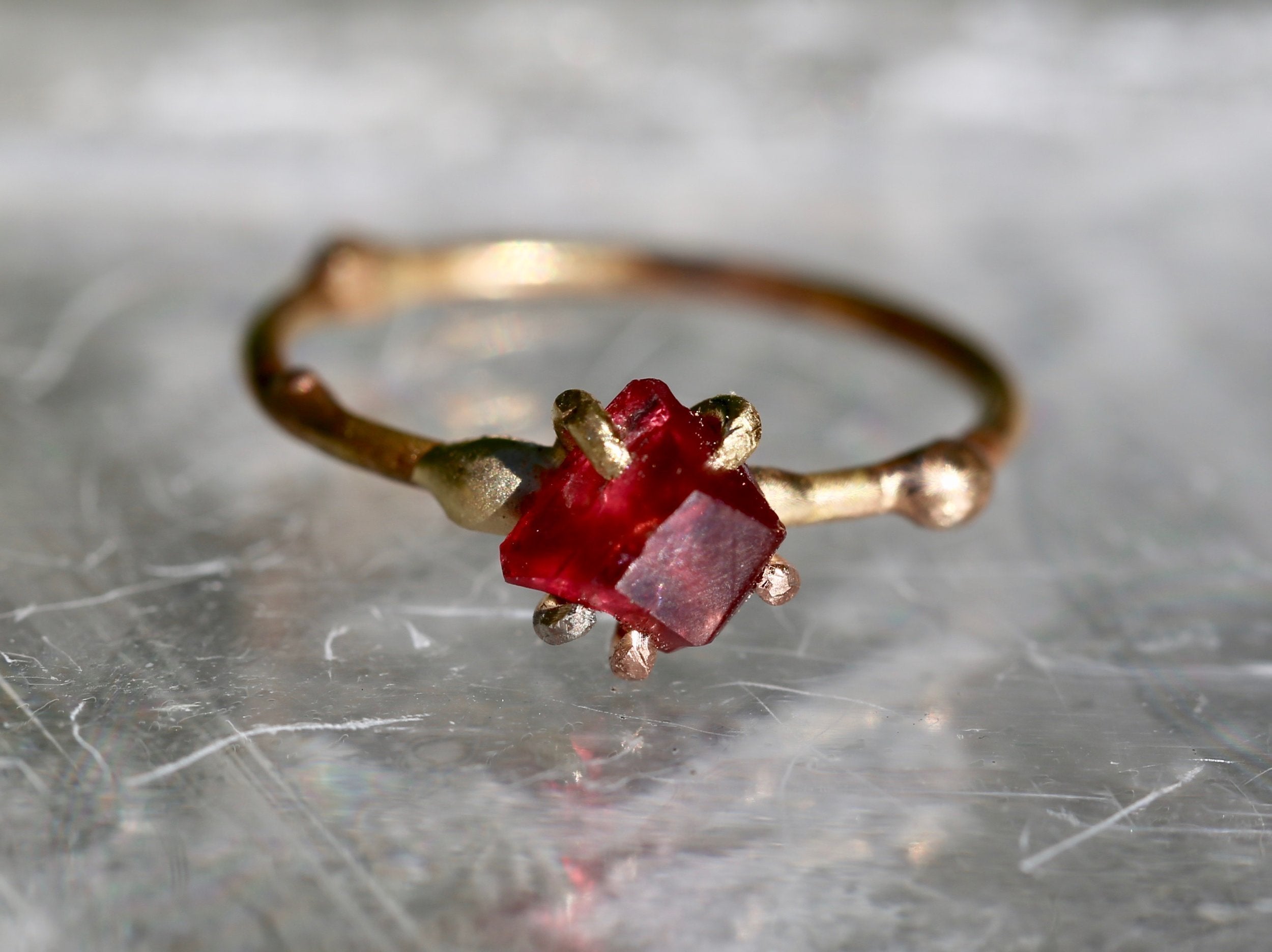 Ruby ring with gold band