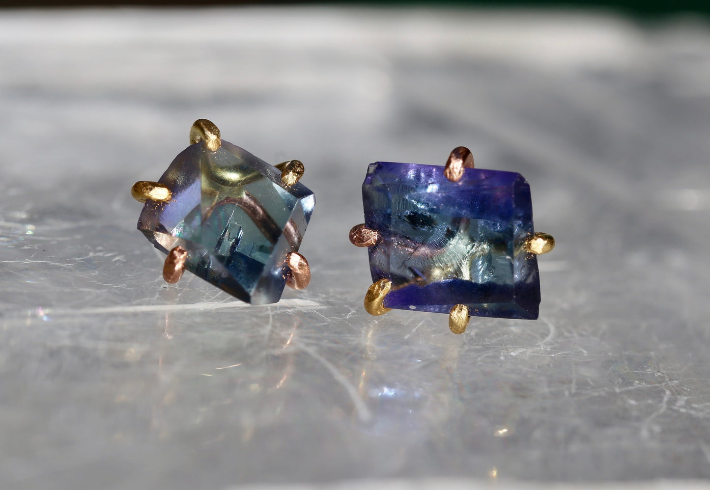 Tanzanite large studs